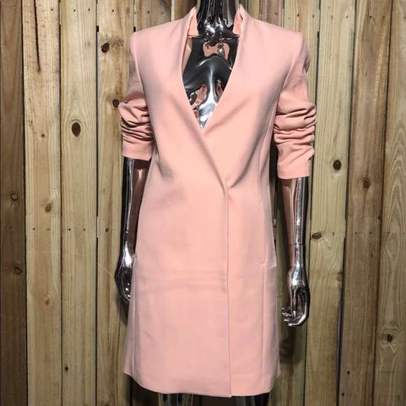 peach blazer dress